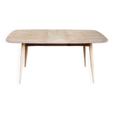Renovated Scandinavian extendable dining table in teak and veneer from 1980.