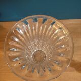 Vase en verre cristal moulé