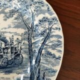8 blue & white plates
