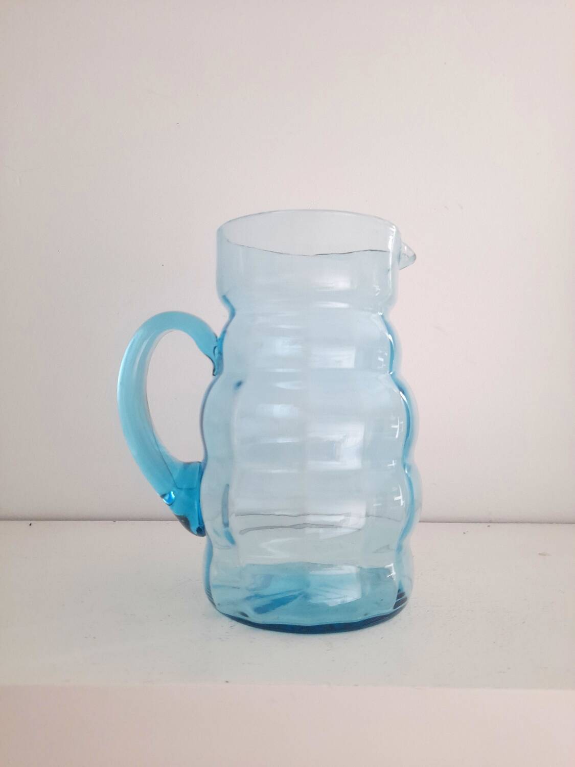 Doyen Tiered Blue Glass Carafe