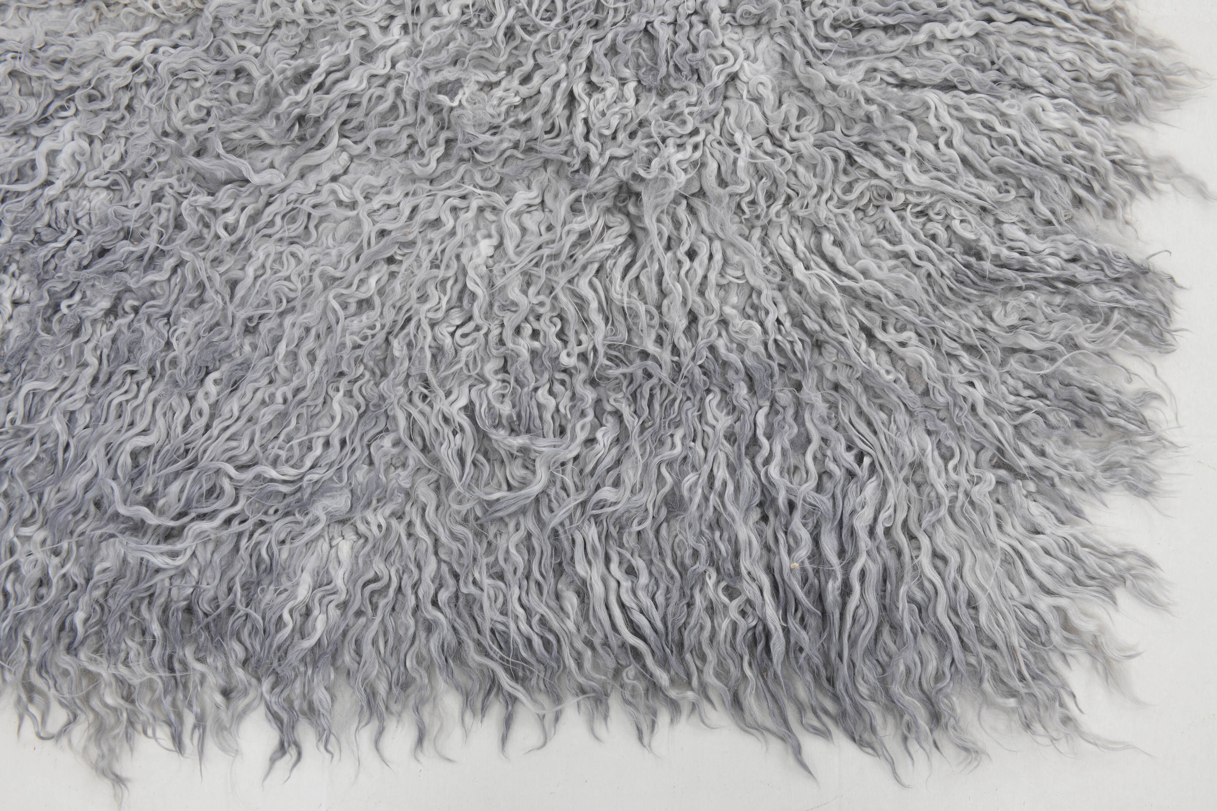 8x10 wool handmade gray kilim rug 253x300cm