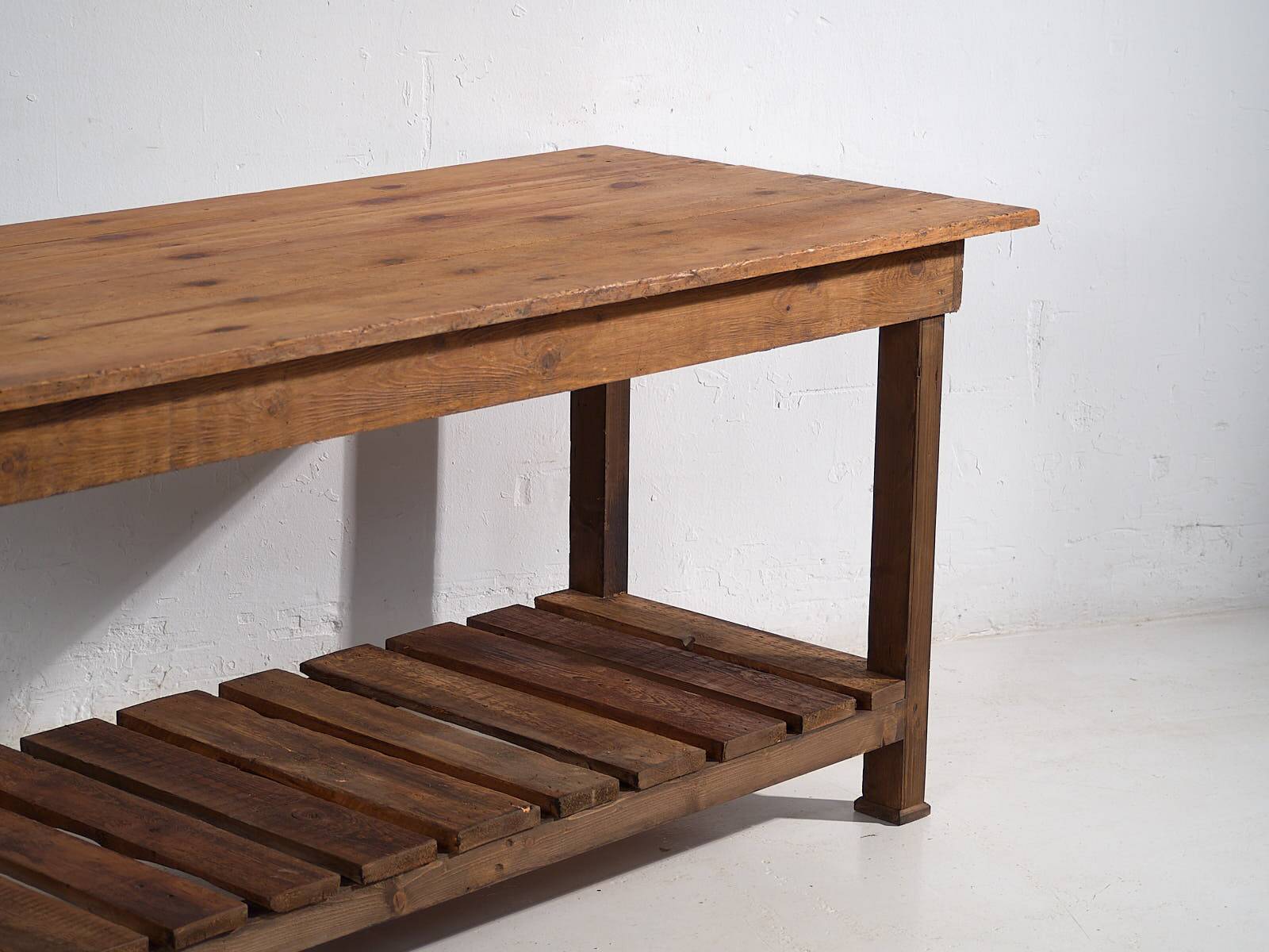 Antique solid wood kitchen island (c.1920) #5