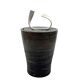 Mid-century style dark green ceramic vase, Gabriele Bucci Italy ca. 2000s