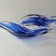 Set of 2 blue glass bowls in the style of Murano - Handmade