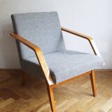 Pair of 1970s Armchairs by Mier with new fabric