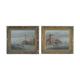 Pair of oils on canvas representing port scenes