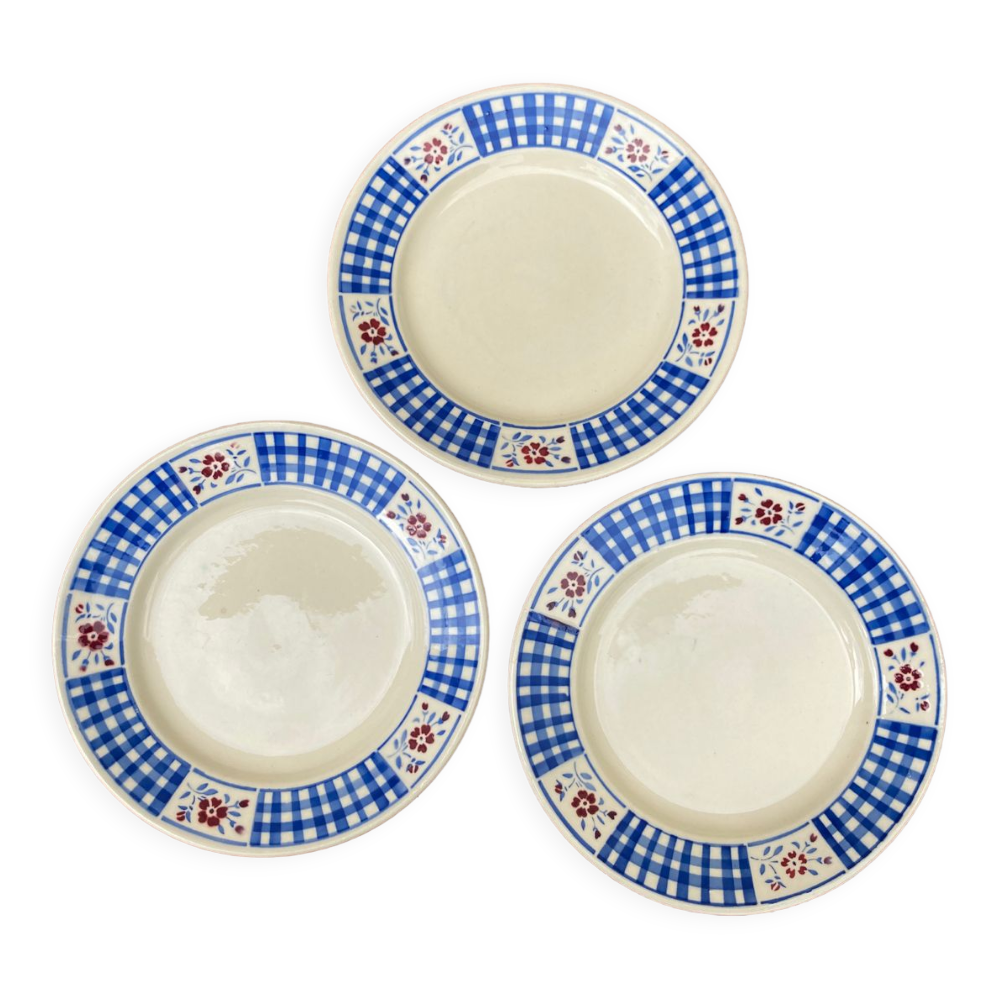 Three Digoin Gerardmer dessert plates
