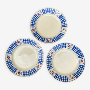 Three Digoin Gerardmer dessert plates