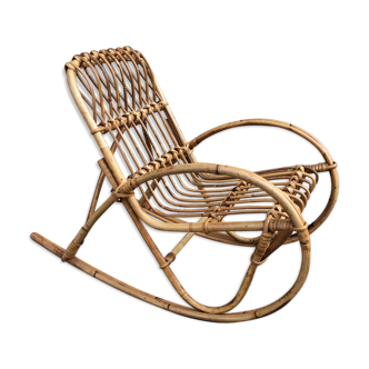 Rocking-chair enfant en rotin