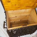 Coffre art populaire tramp art époque 19 éme