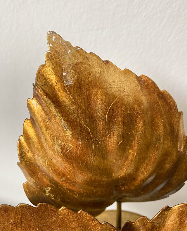 Masca golden metal flower wall lamp
