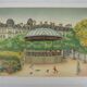 Bernard Vercruyce: The Park Kiosk, original signed lithograph