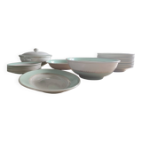 Senlis Lunéville porcelain service in water green