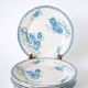 Set of 6 dessert plates in Terre de Fer, Royat model, 19th century