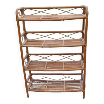 Vintage rattan shelf