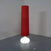 Floor lamp with illuminated glass stand from Doria Leuchten, 1960s.