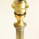 Vintage Lamp Base - Fluted Brass Column - 20th Century Neoclassical Style