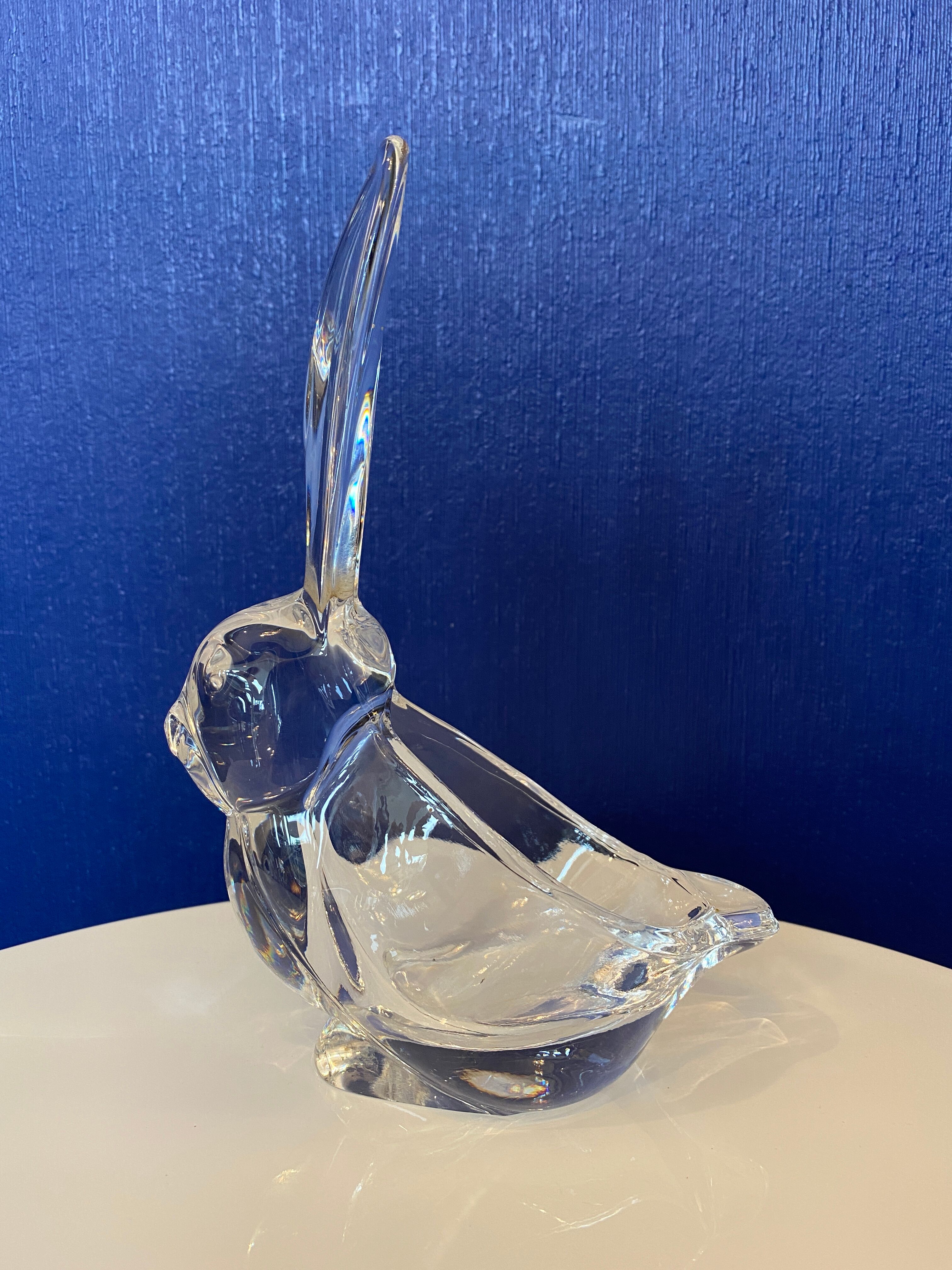 Glass rabbit cup Art Vannes france