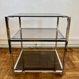 Smoked glass and chrome dessert