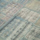 Hand-knotted turkish vintage 175 cm x 244 cm blue patchwork carpet
