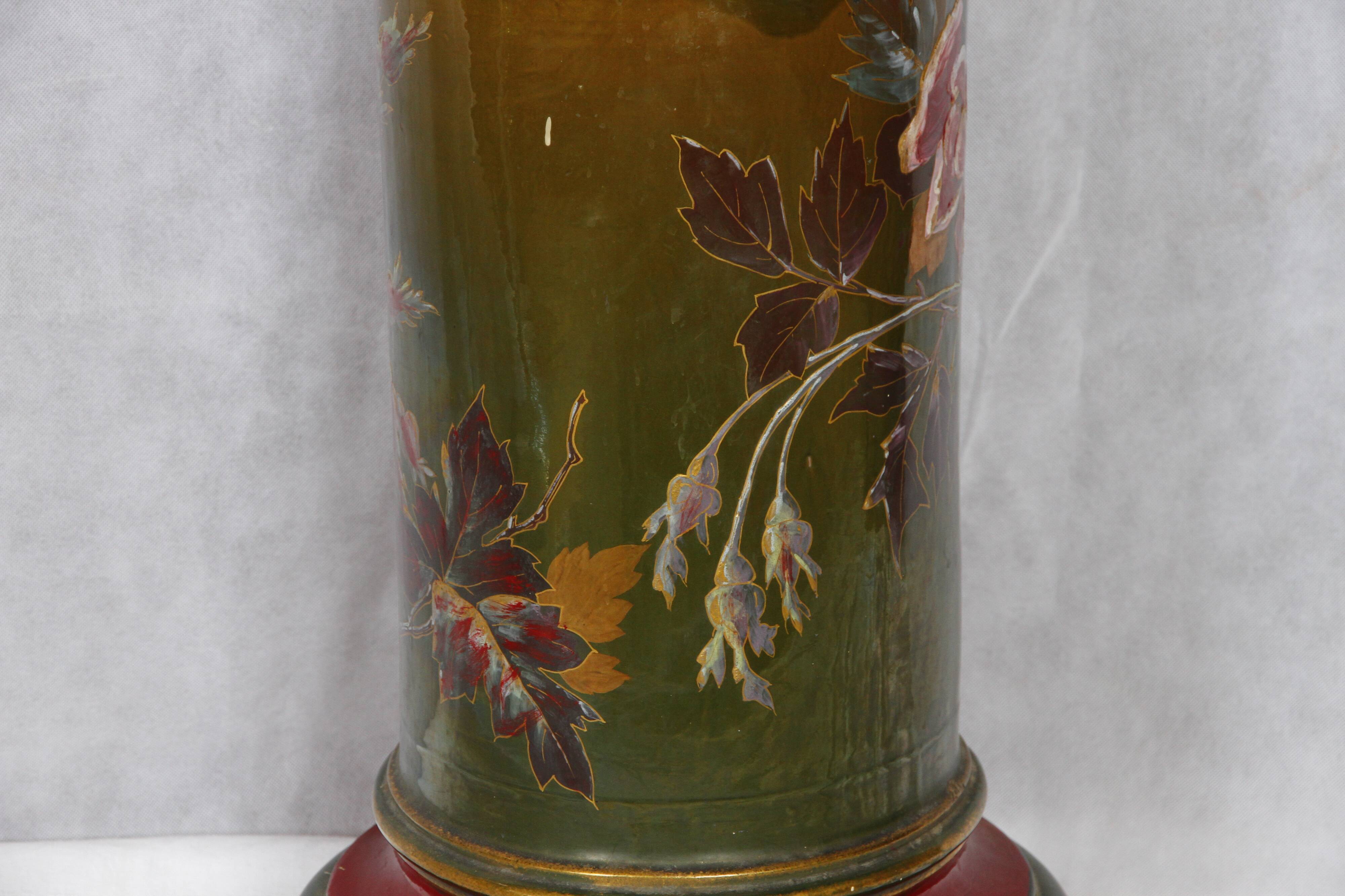 Truncated column / glazed terracotta harness, 20th century