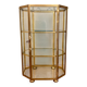 Vitrine vintage en verre et laiton