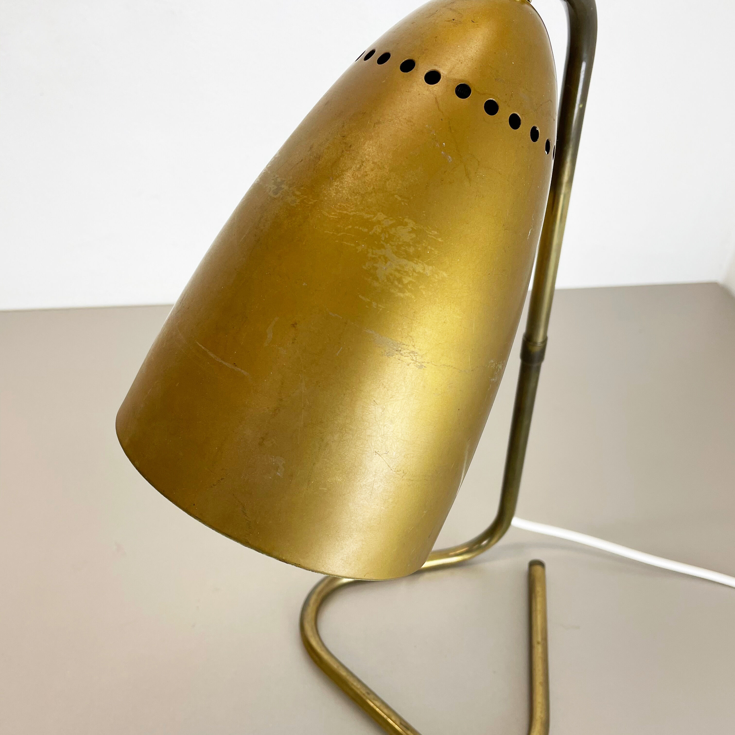 Original Kalmar Style Hollywood Regency Brass Table Light, Austria, 1950s