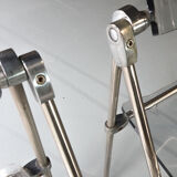 Pair of modern folding chairs in plexiglass