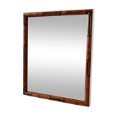 Mirror to install in carved wood bamboo way 50s