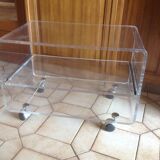 Vintage plexiglass coffee table David Lange 1970s