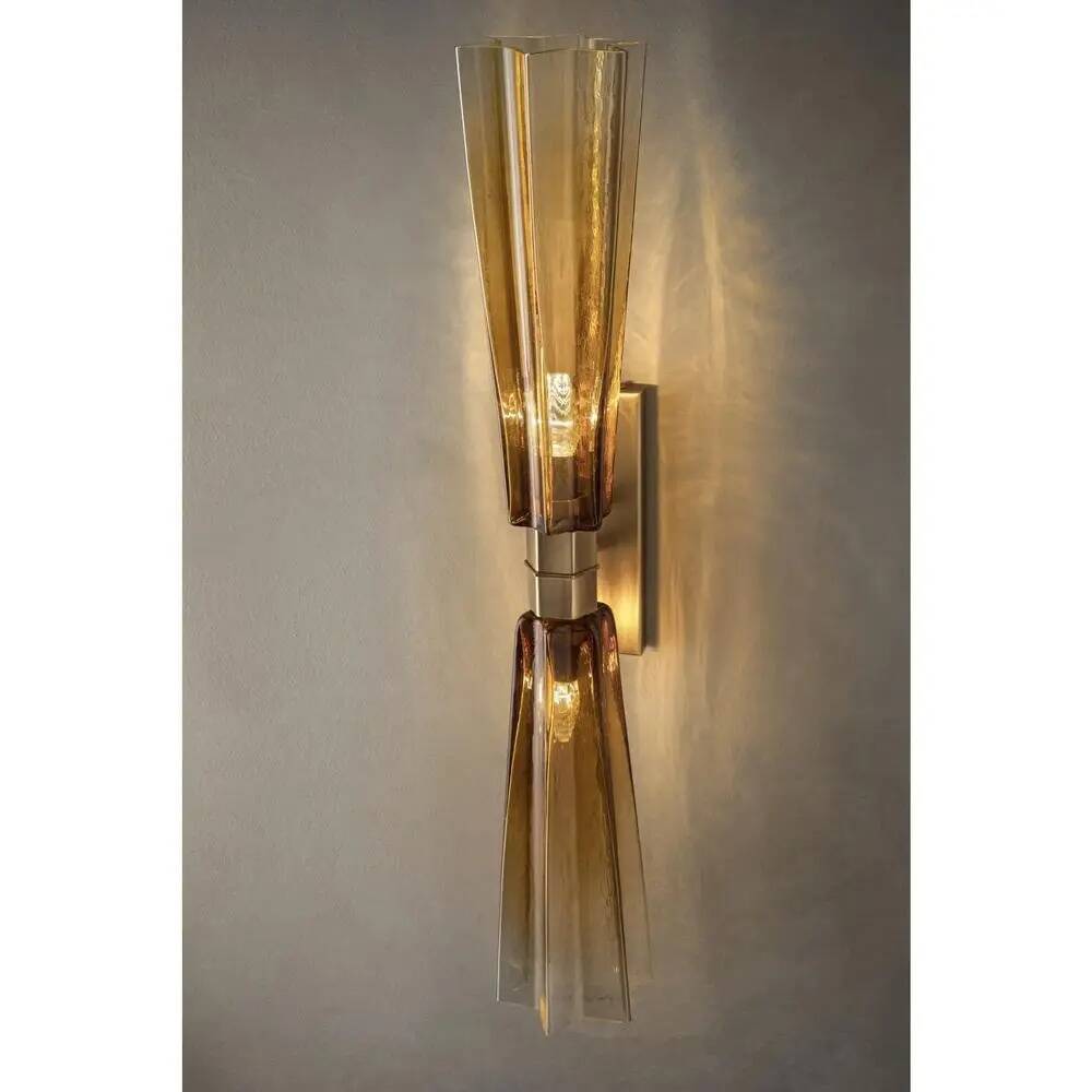 Italian Lively Amber Murano Glass Wall Sconce by Simoeng for Simoeng