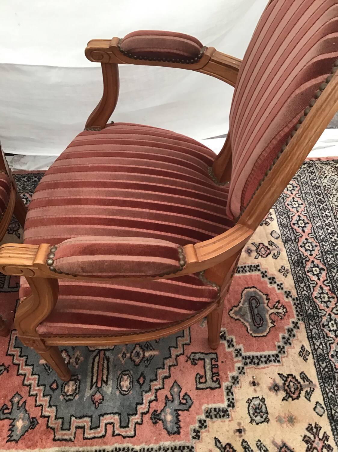 2 Louis XVI style armchairs