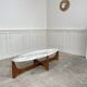 Hugues Poignant marble and rosewood coffee table