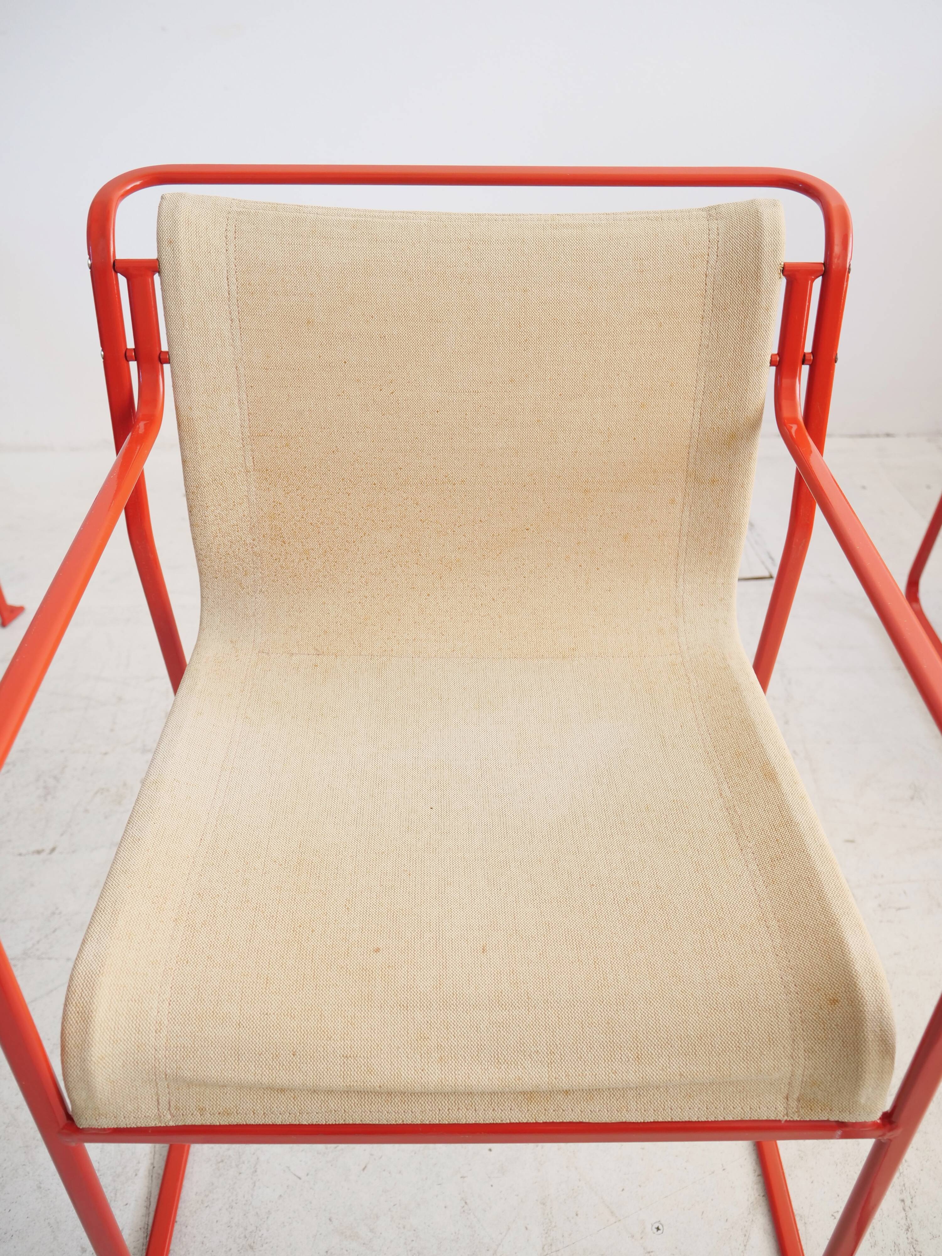 4 stackable chairs Gastone Rinaldi Thema Italy