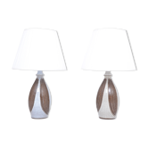 Paire de lampes de table en céramique danoises du milieu du siècle par Michael Andersen