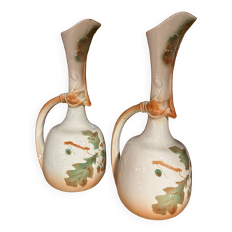 Pair of porcelain carafes