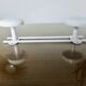 Wall coat rack in white lacquered metal with 2 hooks, 1970s