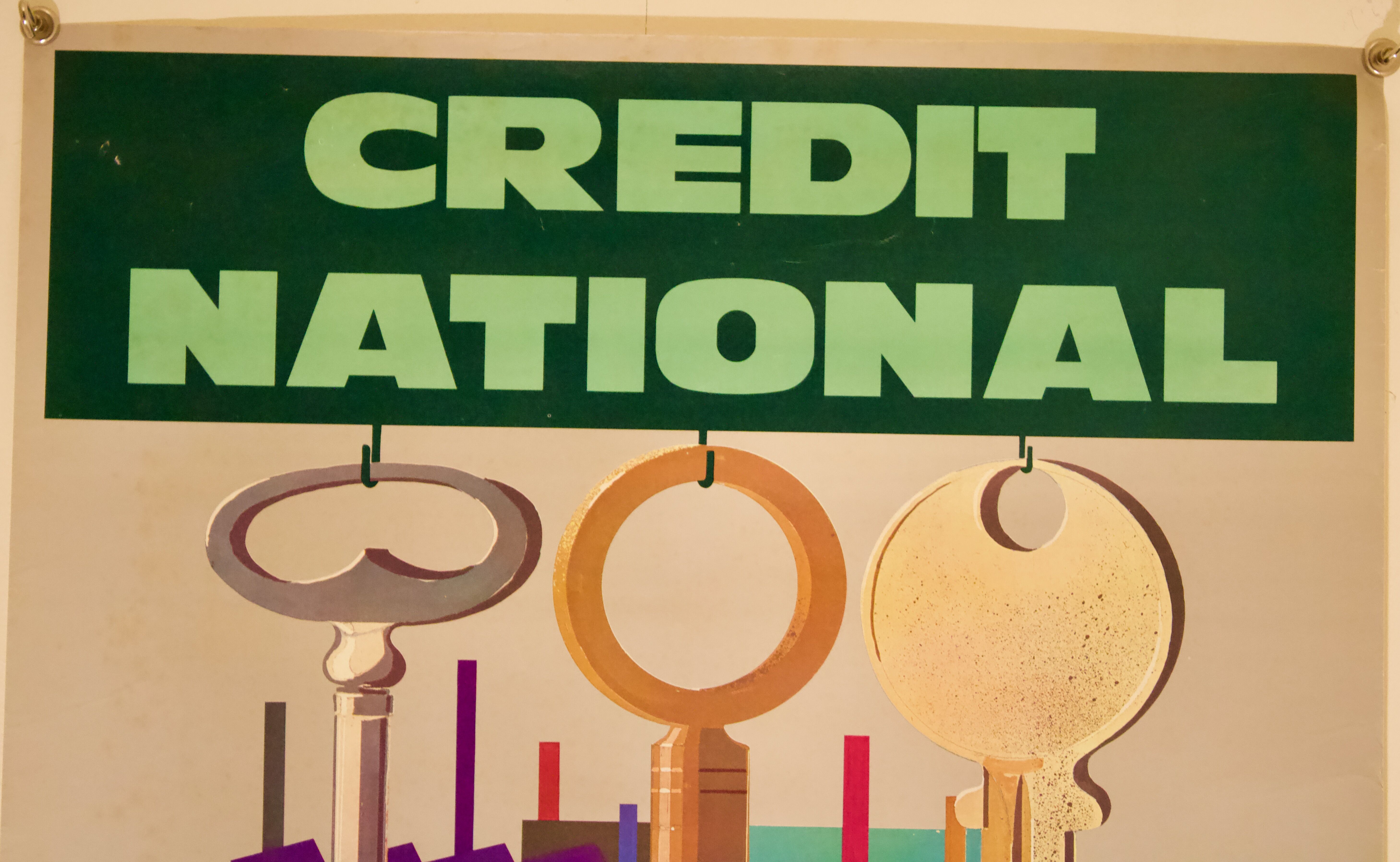 Poster by Jean Gadaud - borrowing national credit for industry