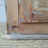 Antique wooden bathroom cabinet patinated