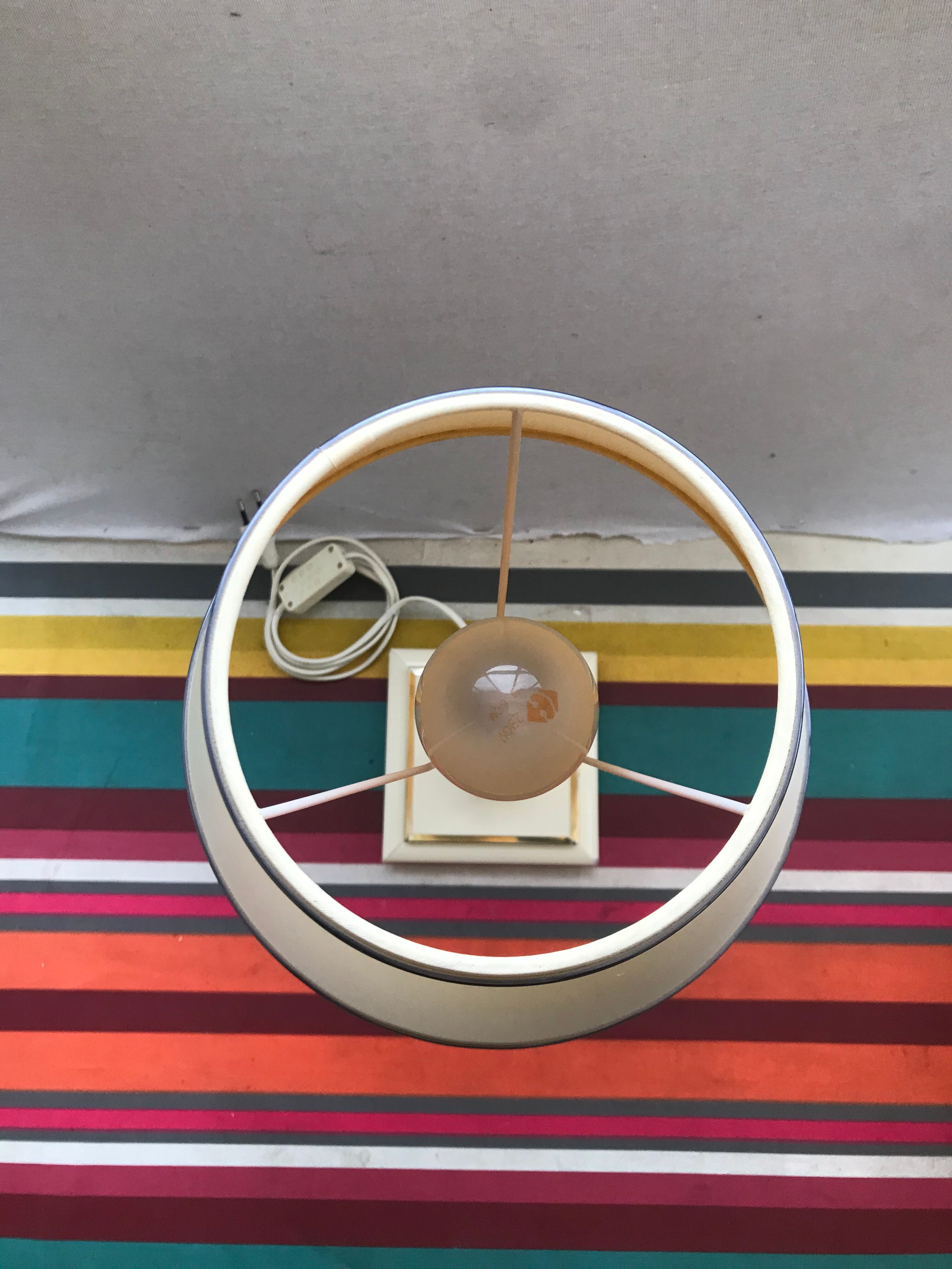 Table lamp by Robert de Schuytener ref2111 column - abat-day vintage cream