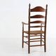 Antique French Wooden Armchair with Cane Seat, 1890s