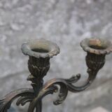 Pair of vintage candlesticks, baroque rococo style.
