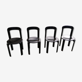 4 Chaises Bruno Rey empilables