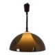 Ceiling Lamp in Brown & White Plastic from Stilux Milano, 1960s