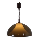 Ceiling lamp in brown and white plastic from Stilux Milano, 1960s
