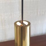 Modernist design pendant light in metal and brass - 50s/60s