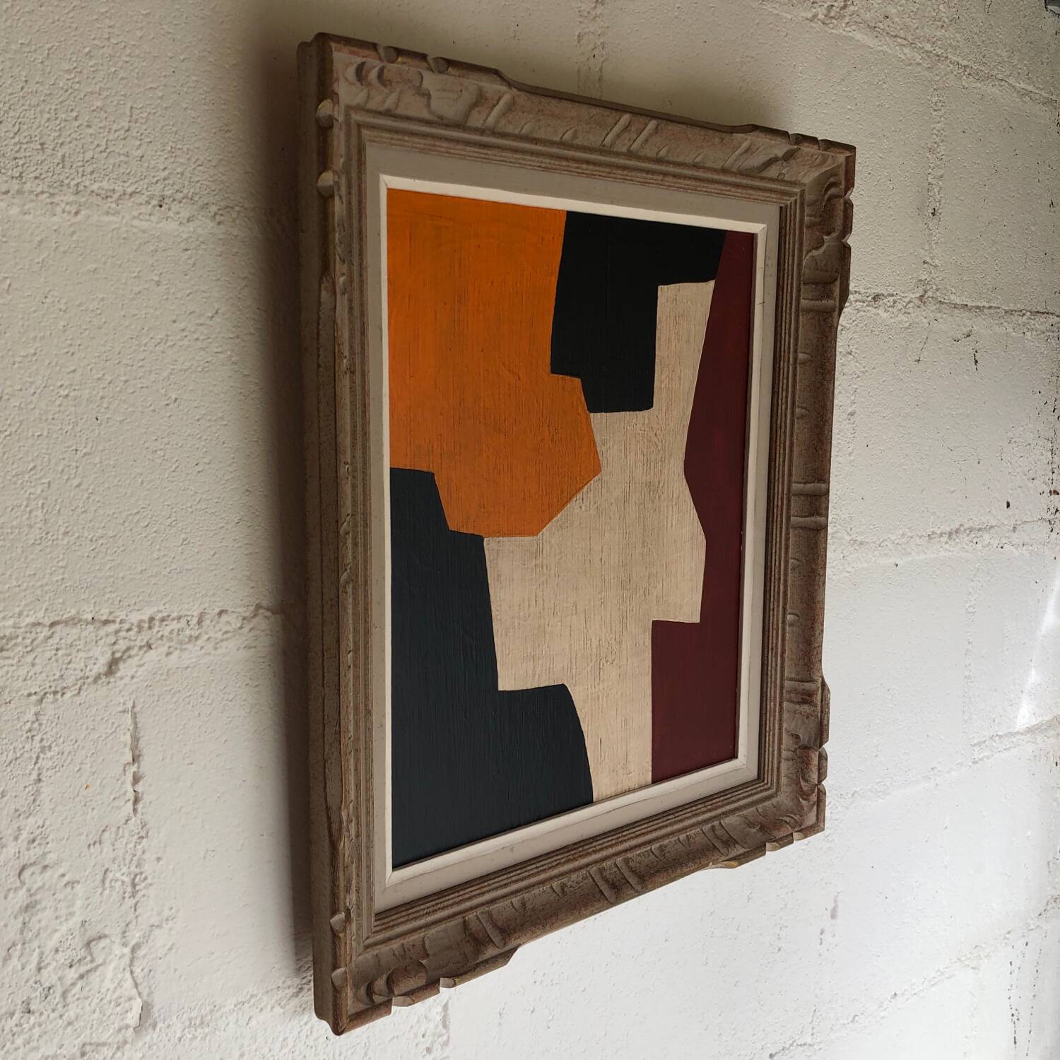 Abstract painting on panel