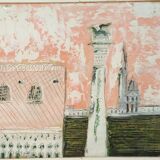 Venice in pink - oil dated 1958