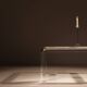 Square Lucite & Brass Coffee Table | Europe 1970s