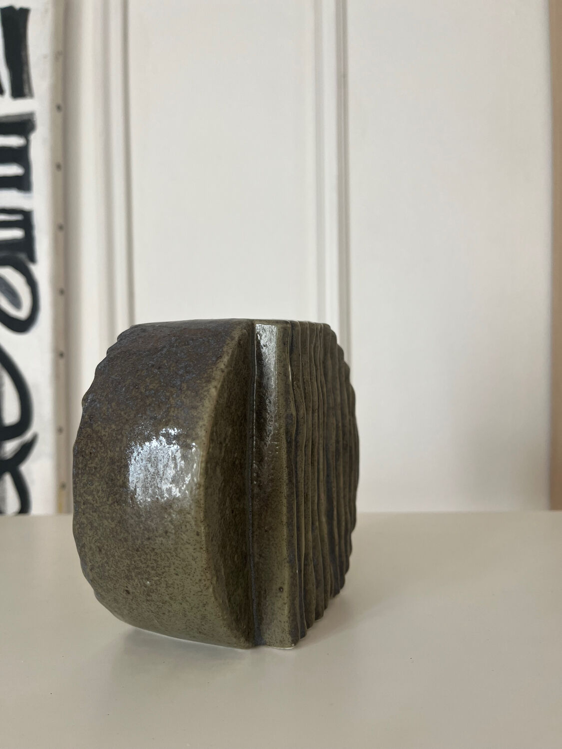 Handcrafted ceramic soliflore vase 1970